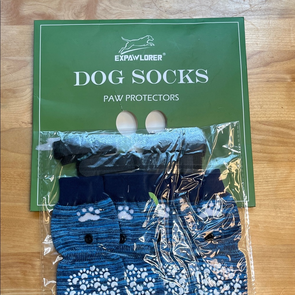 EXPÄV /LORER Blue Dog Paw Protector Socks